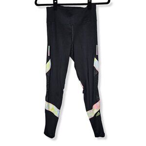 Adidas XS Leggings Black How We Do Tights Athletic Reflective Active Gym Yoga